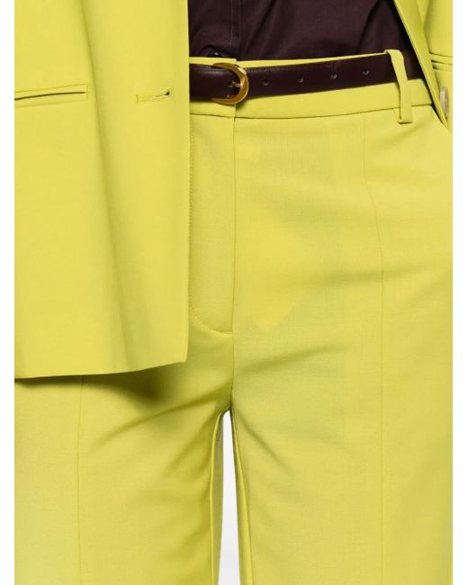 Marc O' Polo Yellow Split-Hem Straight Trousers