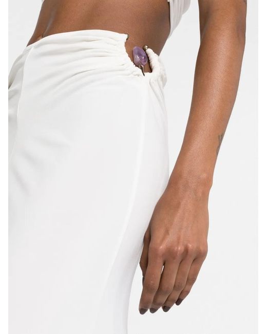 Christopher Esber White Duality Orbit Maxi Skirt
