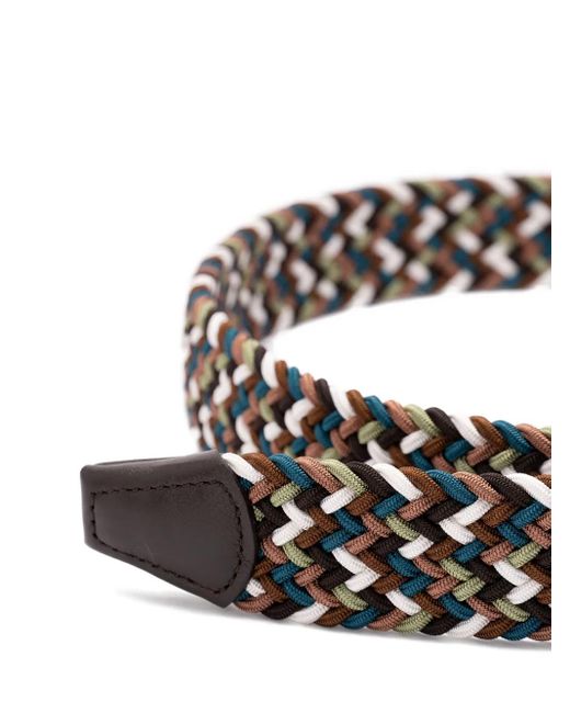 Andersons White Braided Belt for men