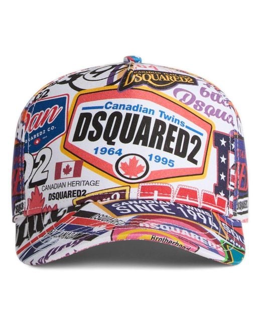 DSquared² Red Graphic-print Baseball Cap for men