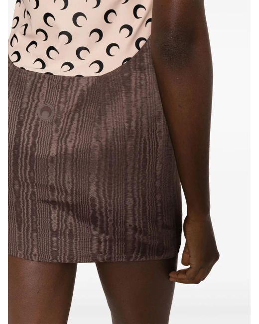 MARINE SERRE Brown Mini Dress