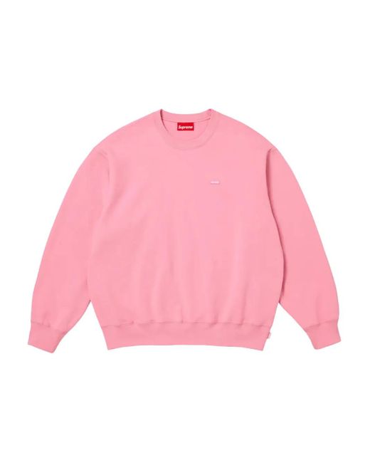 Supreme Pink Small Box Crew-Neck Sweater for men