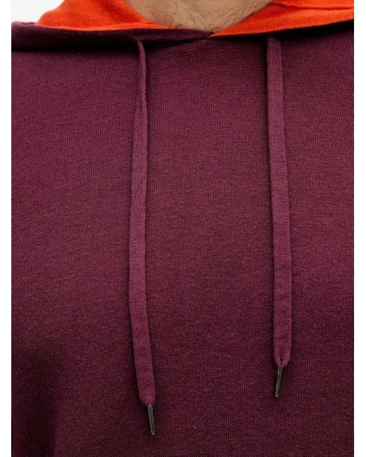 Benetton Red Drawstring Hoodie for men