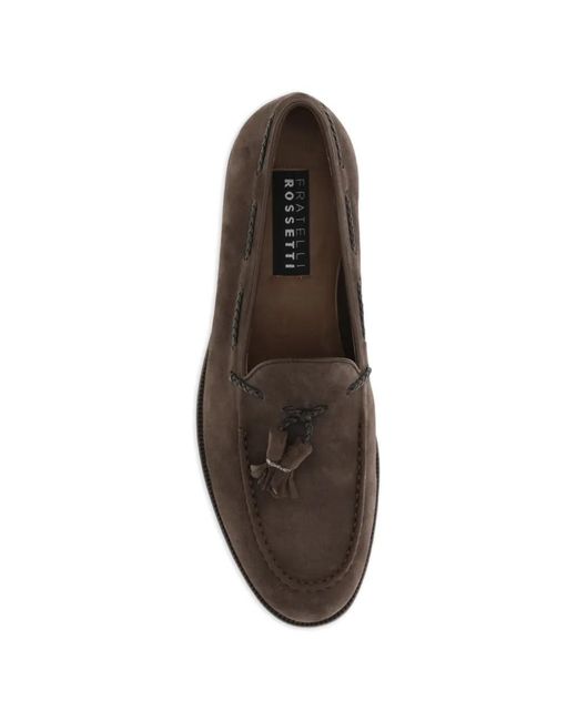Fratelli Rossetti Brown Tassel-Detail Loafers for men