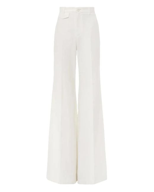 Pantaloni Svasati A Vita Alta di Chloé in White