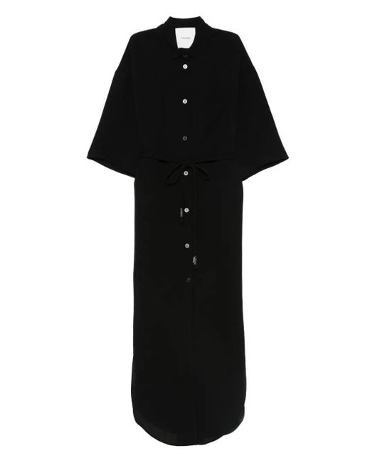Robe-Chemise À Taille Ceinturée Nanushka en coloris Black