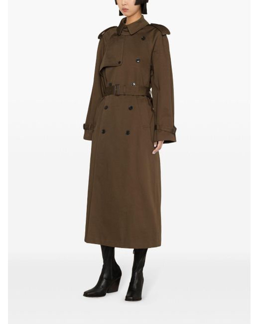 FRAME Natural Classic Trench Wool Coat