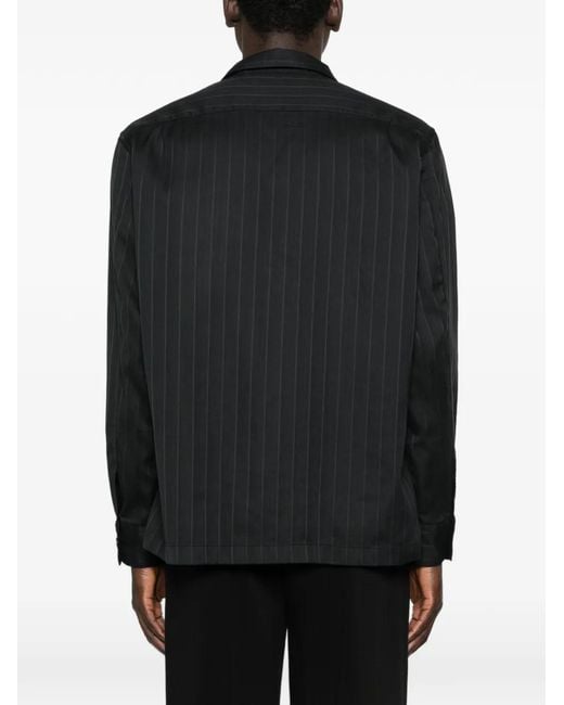 Tom Ford Black Pinstripe-Pattern Pocket Shirt for men
