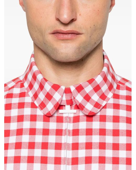 Thom Browne Geruit Flanellen Overhemd in het Red voor heren