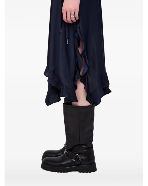 Zadig & Voltaire Blue Jeto Satin Skirt