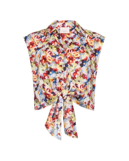 Cinq À Sept White Wildflower Sleeveless Top