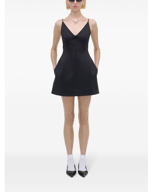 Marc Jacobs Bow Satin Mini Dress in Black Lyst