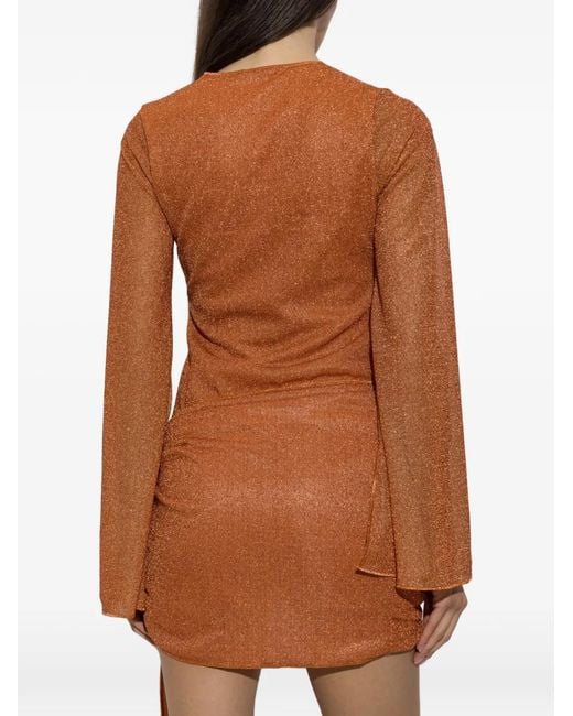 Oseree Brown Lumiere Pareo Dress