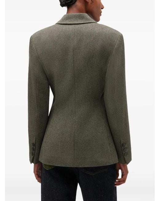 Ganni Green Mouline Blazer