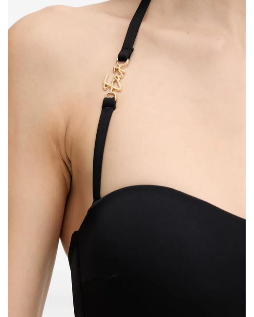 Bikini Con Cuello Halter EA7 de color Black
