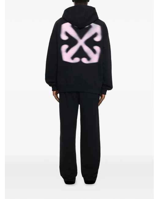 Off-White c/o Virgil Abloh Black Vanish Arrow Skate Hooded Sweater for men
