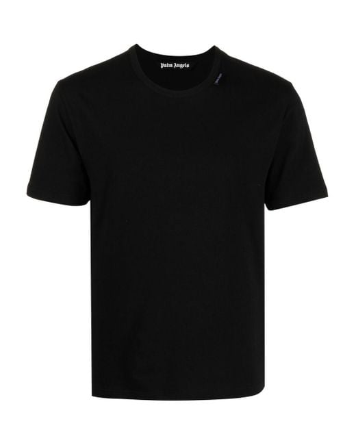 Camiseta con logo y cuello redondo Palm Angels de hombre de color Negro |  Lyst