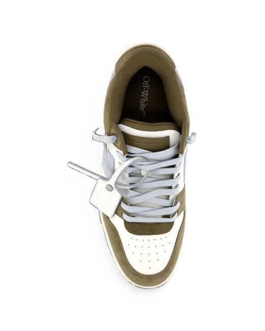 Off-White c/o Virgil Abloh White Mud Out Of Office Suede Low-Top Sneakers for men