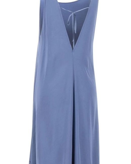 Kaos Mouwloze Jurk Met Ruches in het Blue