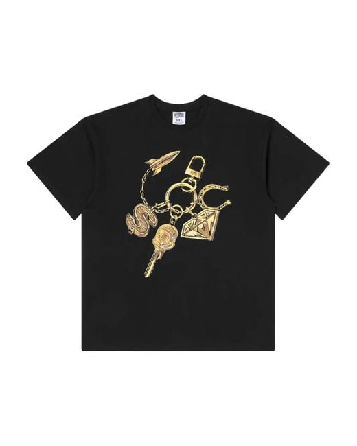 BBCICECREAM Black Keychain-Print Short-Sleeve T-Shirt for men