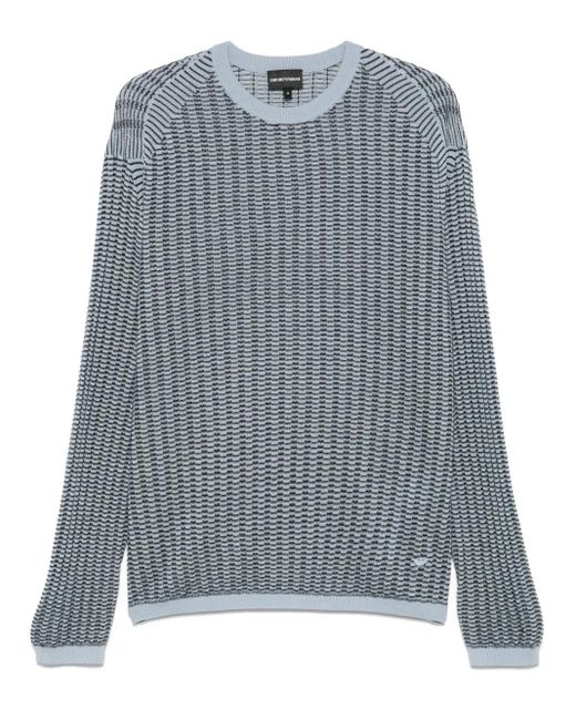 Emporio Armani Gray Textured Sweater for men