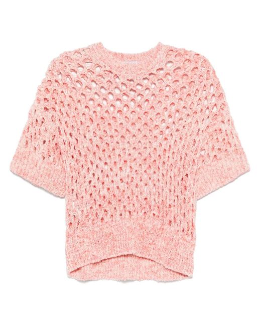 Moschino オープンニット セーター Pink