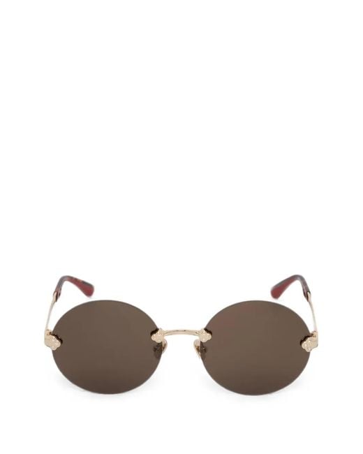 Vivienne Westwood Brown Franklin Rimless Round-Frame Sunglasses