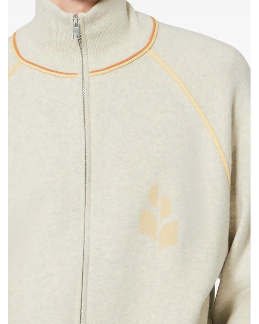 Isabel Marant White Sergio Zip-Up Sweatshirt for men