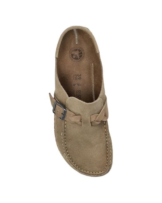 Birkenstock Brown Buckley Clogs Aus Wildleder