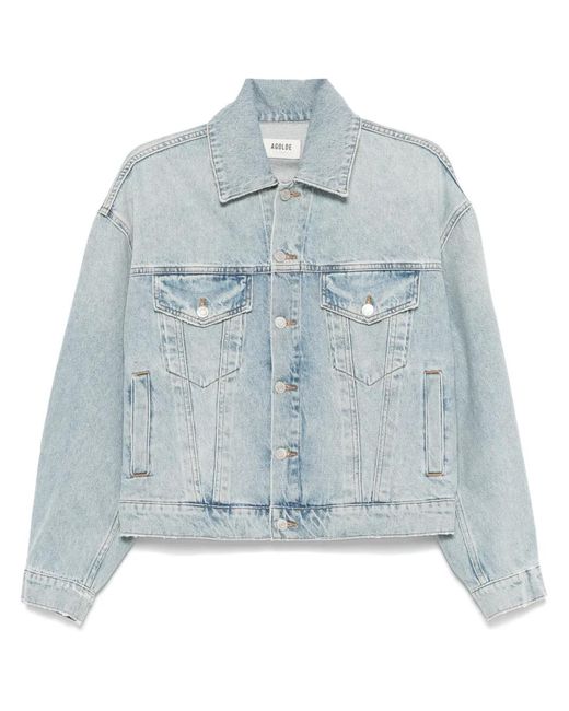 Agolde Blue 100% Cotton Stylish Jacket