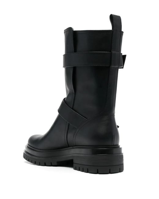 Gianvito Rossi Black Amphibian Buckle Ankle Boots