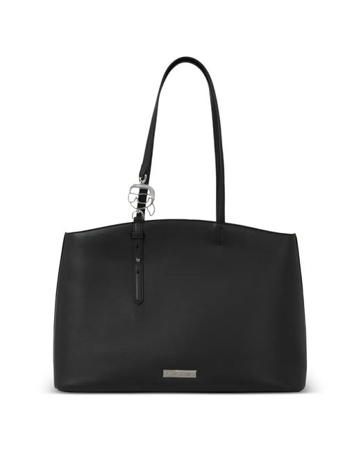 Karl Lagerfeld Black Large Ajustable-Strap Tote Bag