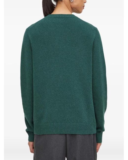 Samsøe & Samsøe Green Ribbed Crew-Neck Sweater for men