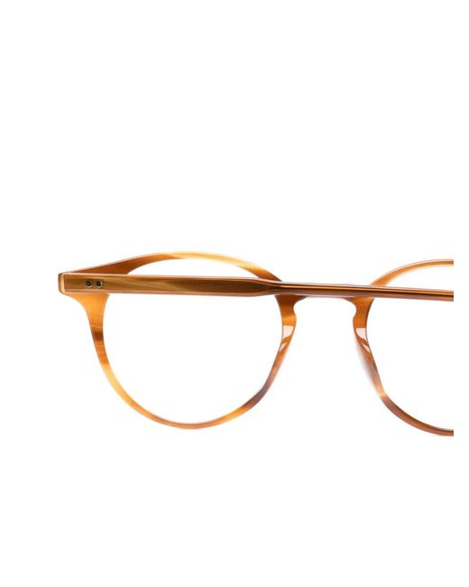 Garrett Leight Brown Clune Round-Frame Glasses