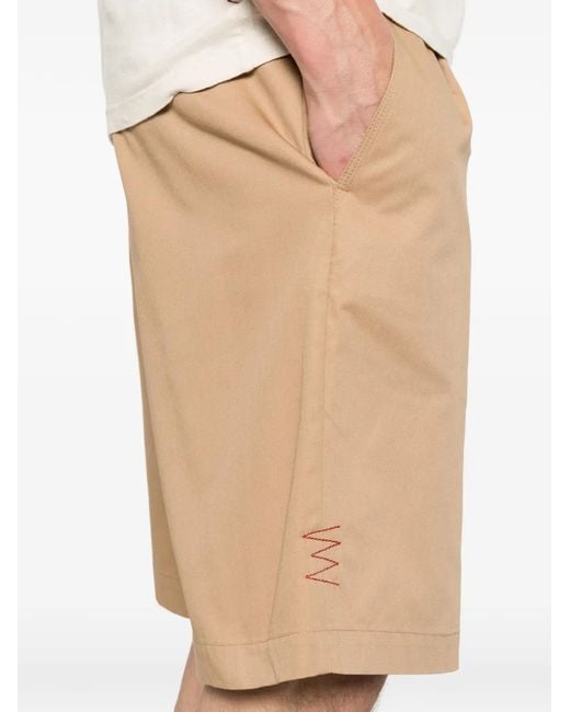 Amaranto Natural Belt-Loops Shorts for men