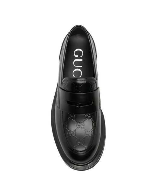 Gucci Penny-Loafer Mit Monogrammmuster in Black für Herren