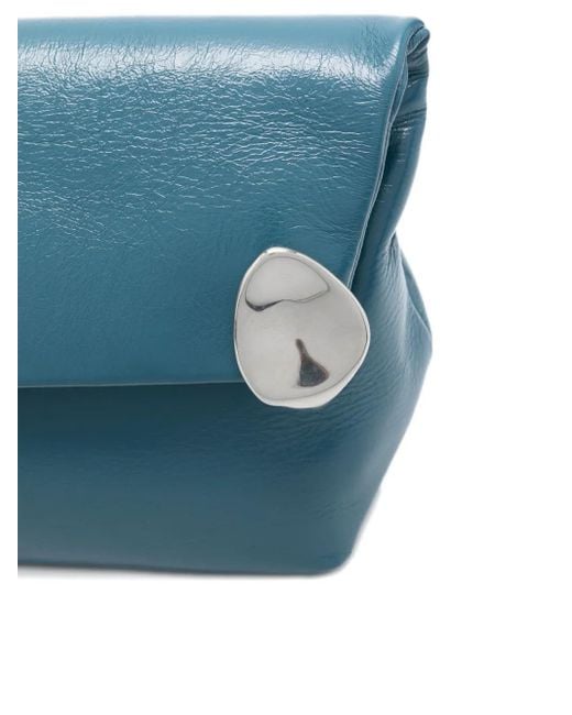 Jil Sander Jewel Clutch Met Rits in het Blue
