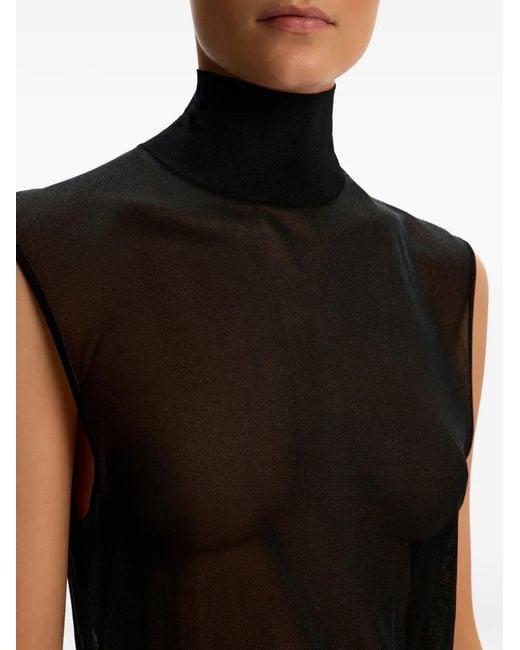 12 STOREEZ Black Turtleneck Maxi Dress