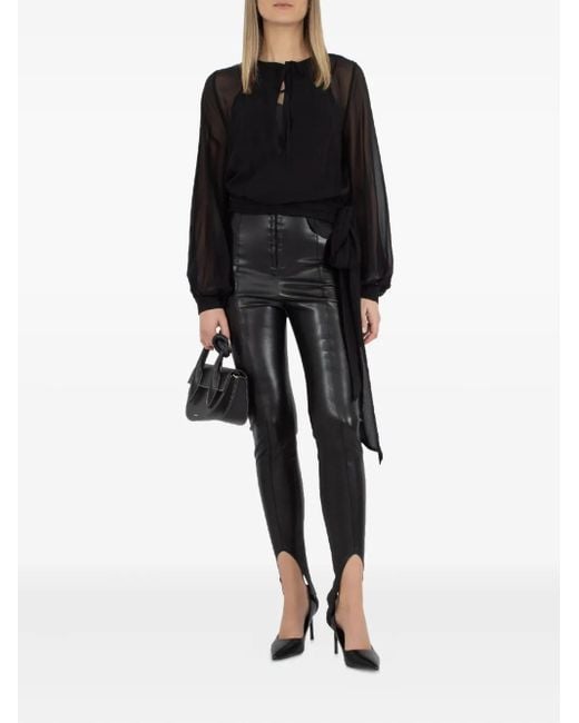 P.A.R.O.S.H. Black Silk Blouse