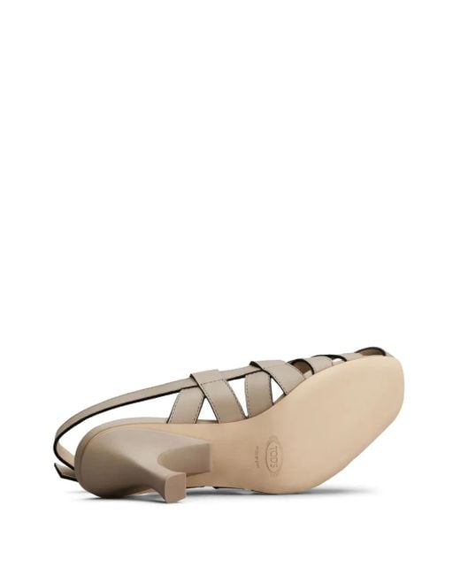 Tod's Metallic Cut-Out Leather Pumps