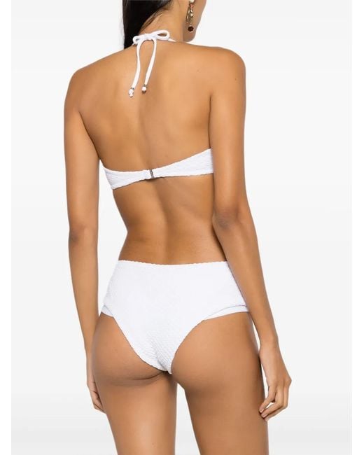 Amir Slama White Bow-Embellished Bikini