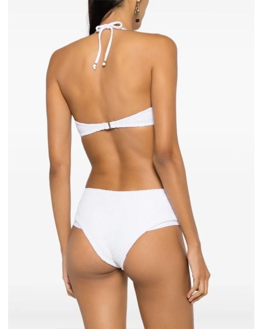 Bikini con detalle de lazo Amir Slama de color White