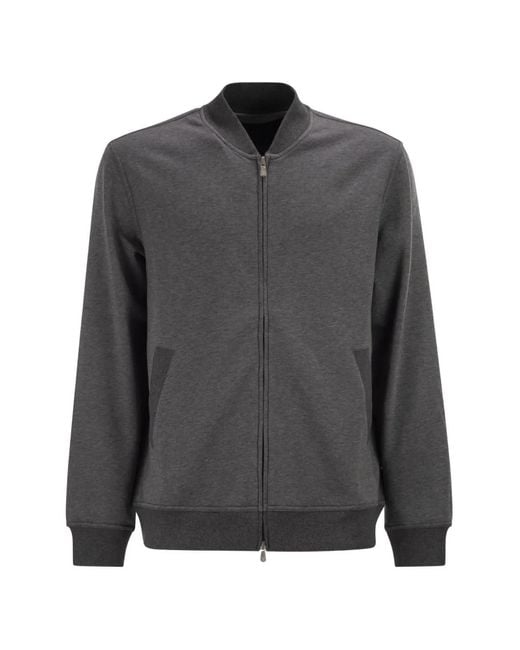 Brunello Cucinelli メンズ グレー サイドポケット カーディガンの通販