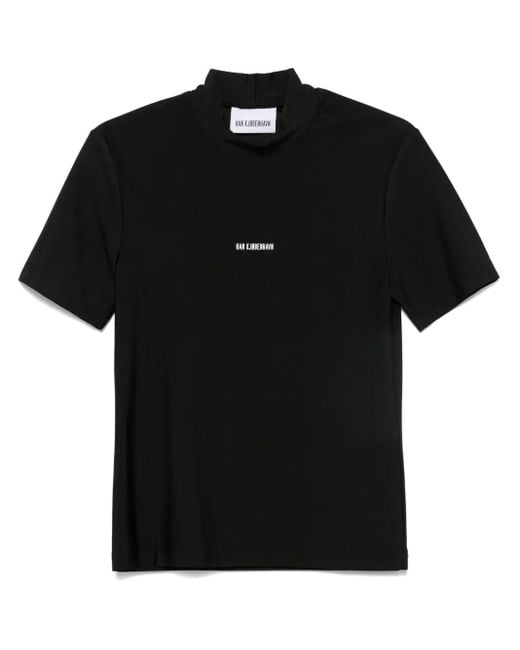Han Kjobenhavn Black Logo-Appliqué T-Shirt for men