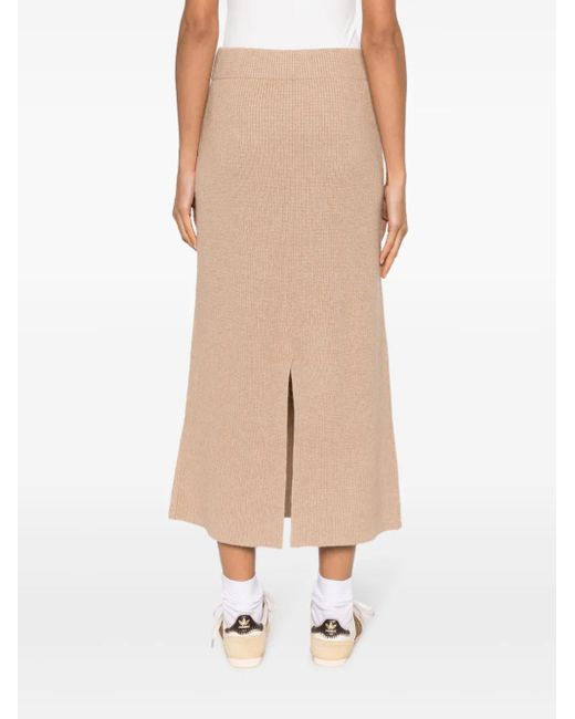 Maison Kitsuné Natural Fox Head Midi Skirt