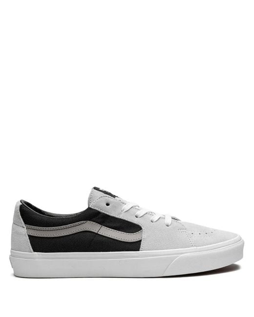 Vans White Sk8-Low Suede Sneakers