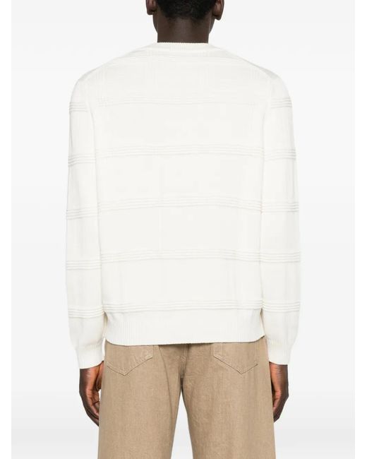 Bompard White Crew-Neck Jumper for men
