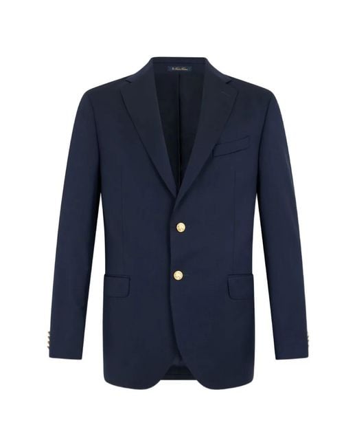 Brooks Brothers Blue Single-Breasted-Button Blazer for men