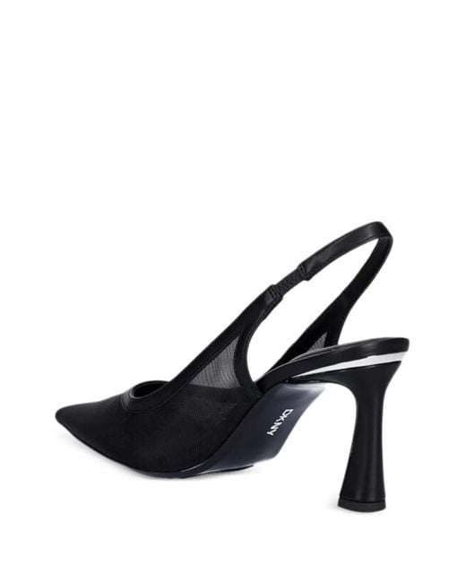 DKNY Black Slingback Mesh Pumps