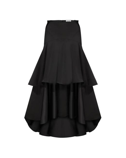 Anna October Black Haniya Tiered Maxi Skirt
